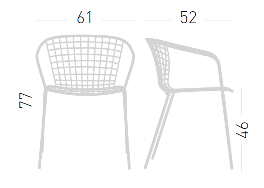 sanela armchair dimentions